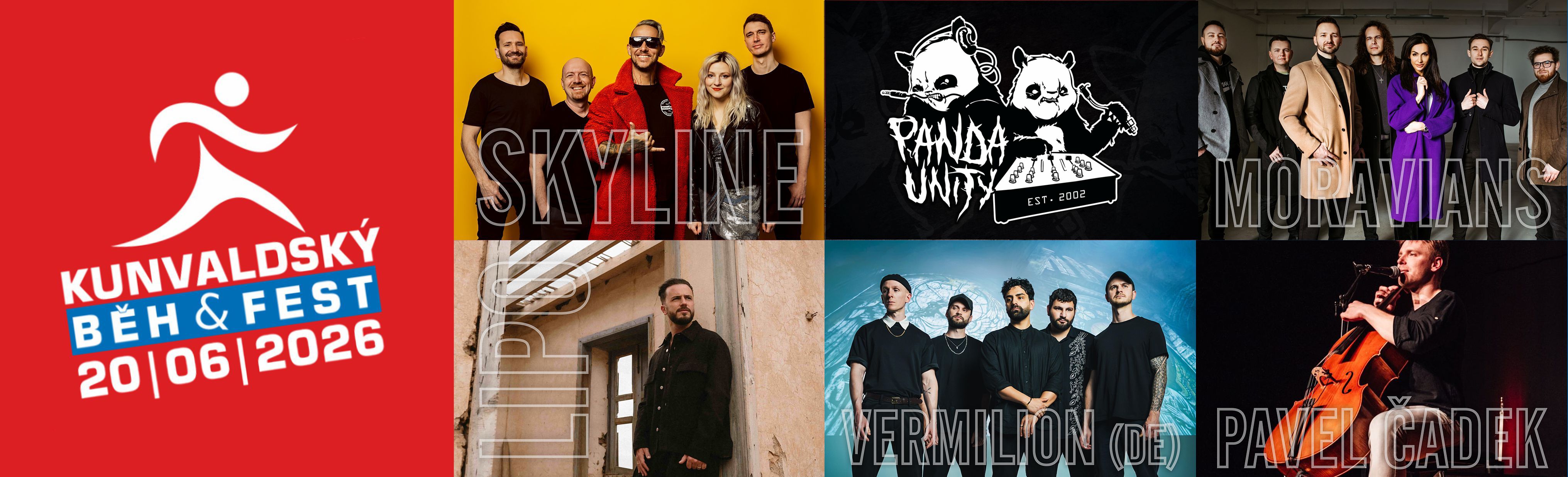 KUNVALDSKÝ FEST – Multižánrový rodinný festival, kde si vybere každý! Hlavními hvězdami letošního ročníku budou Skyline, Lipo a Vermilion. Dále představí kapely a interpreti Anteater, Moravians, Pavel Čadek a ANS